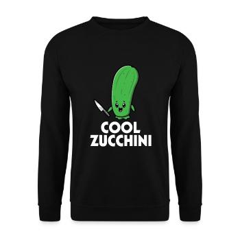Courgette - Unisex Sweatshirt - black - Front - Alina (178cm) & Michal (187cm)