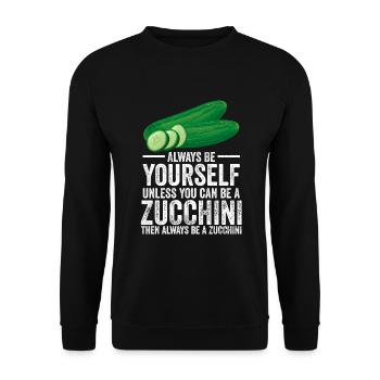 Courgette - Unisex Sweatshirt - black - Front - Alina (178cm) & Michal (187cm)