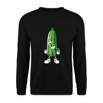 Courgette - Unisex Sweatshirt - black - Front - Alina (178cm) & Michal (187cm)