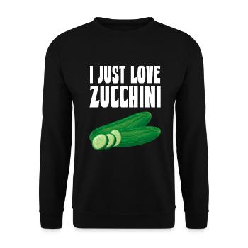 Courgette - Unisex Sweatshirt - black - Front - Alina (178cm) & Michal (187cm)