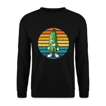 Courgette - Unisex Sweatshirt - black - Front - Alina (178cm) & Michal (187cm)