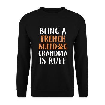 French Bulldog Gifts - Unisex Sweatshirt - black - Front - Alina (178cm) & Michal (187cm)