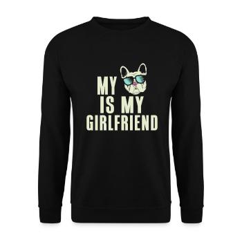 Cadeaux de bouledogue français - Sweat-shirt Unisexe - noir - Devant - Alina (178cm) & Michal (187cm)