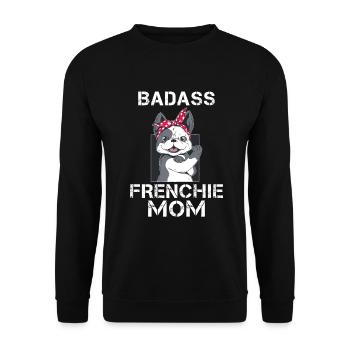 French Bulldog Gifts - Unisex Sweatshirt - black - Front - Alina (178cm) & Michal (187cm)