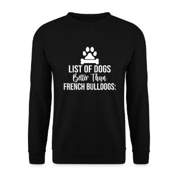 French Bulldog Gifts - Unisex Sweatshirt - black - Front - Alina (178cm) & Michal (187cm)