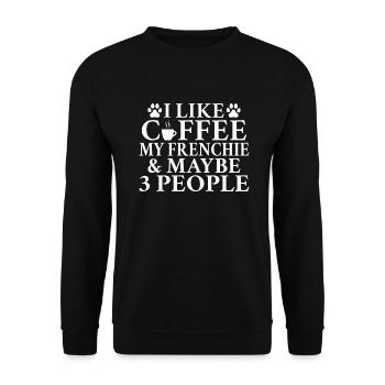 French Bulldog Gifts - Unisex Sweatshirt - black - Front - Alina (178cm) & Michal (187cm)