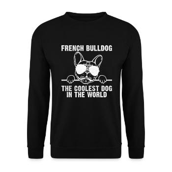 French Bulldog Gifts - Unisex Sweatshirt - black - Front - Alina (178cm) & Michal (187cm)