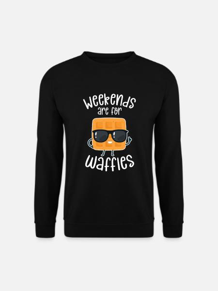 Les week-ends sont pour les gaufres - Sweat-shirt Unisexe - noir