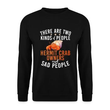 Hermit Crab Gifts - Unisex Sweatshirt - black - Front - Alina (178cm) & Michal (187cm)