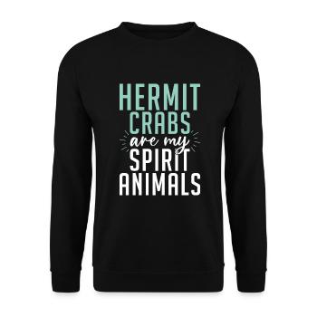 Hermit Crab Gifts - Unisex Sweatshirt - black - Front - Alina (178cm) & Michal (187cm)