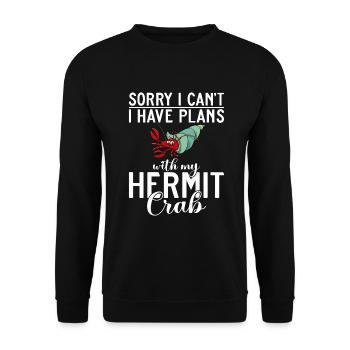 Hermit Crab Gifts - Unisex Sweatshirt - black - Front - Alina (178cm) & Michal (187cm)