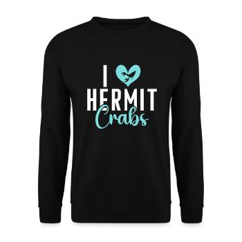 Hermit Crab Gifts - Unisex Sweatshirt - black - Front - Alina (178cm) & Michal (187cm)
