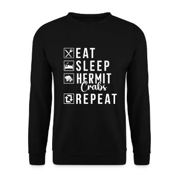 Hermit Crab Gifts - Unisex Sweatshirt - black - Front - Alina (178cm) & Michal (187cm)