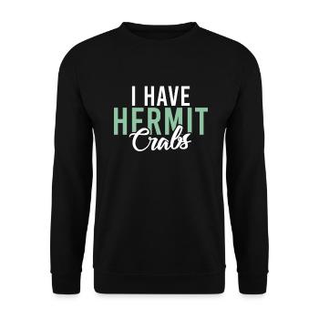 Hermit Crab Gifts - Unisex Sweatshirt - black - Front - Alina (178cm) & Michal (187cm)