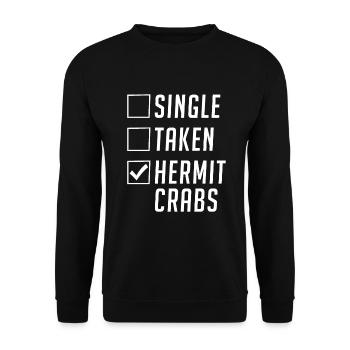 Hermit Crab Gifts - Unisex Sweatshirt - black - Front - Alina (178cm) & Michal (187cm)