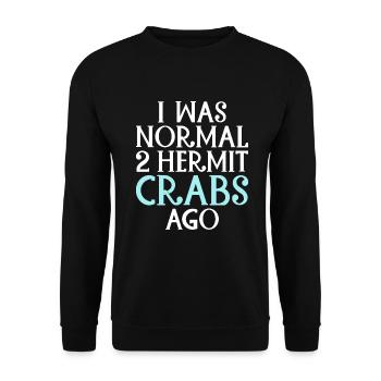 Hermit Crab Gifts - Unisex Sweatshirt - black - Front - Alina (178cm) & Michal (187cm)