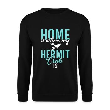 Hermit Crab Gifts - Unisex Sweatshirt - black - Front - Alina (178cm) & Michal (187cm)