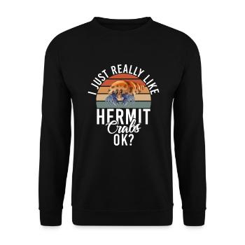 Hermit Crab Gifts - Unisex Sweatshirt - black - Front - Alina (178cm) & Michal (187cm)