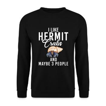 Cadeaux de crabe ermite - Sweat-shirt Unisexe - noir - Devant - Alina (178cm) & Michal (187cm)