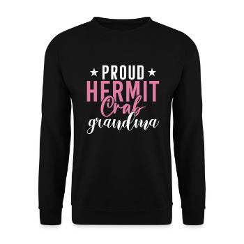 Einsiedlerkrebs-Geschenke - Unisex Pullover - Schwarz - Vorne - Alina (178cm) & Michal (187cm)