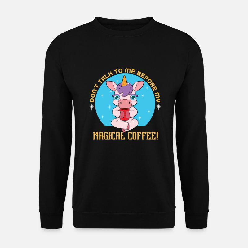 Einhorn Kaffee - Unisex Pullover - Schwarz