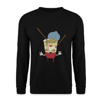 Zombie Ramen - Unisex Pullover - Schwarz - Vorne - Alina (178cm) & Michal (187cm)