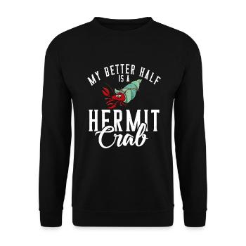 Hermit Crab Gifts - Unisex Sweatshirt - black - Front - Alina (178cm) & Michal (187cm)