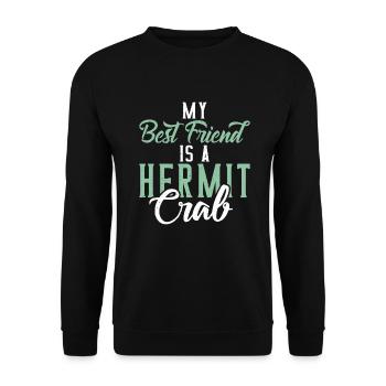 Hermit Crab Gifts - Unisex Sweatshirt - black - Front - Alina (178cm) & Michal (187cm)
