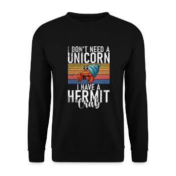 Hermit Crab Gifts - Unisex Sweatshirt - black - Front - Alina (178cm) & Michal (187cm)