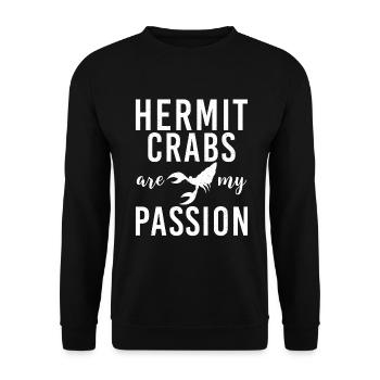 Hermit Crab Gifts - Unisex Sweatshirt - black - Front - Alina (178cm) & Michal (187cm)