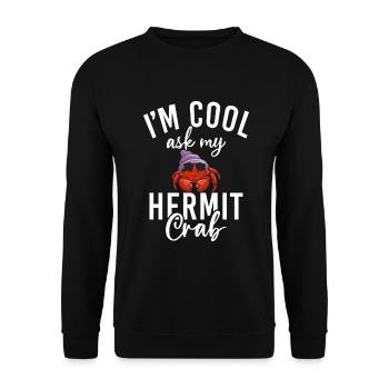 Hermit Crab Gifts - Unisex Sweatshirt - black - Front - Alina (178cm) & Michal (187cm)