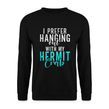 Hermit Crab Gifts - Unisex Sweatshirt - black - Front - Alina (178cm) & Michal (187cm)