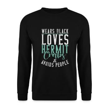 Hermit Crab Gifts - Unisex Sweatshirt - black - Front - Alina (178cm) & Michal (187cm)