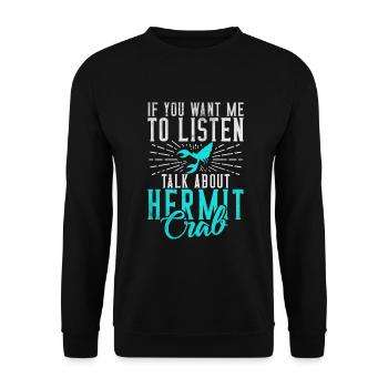 Hermit Crab Gifts - Unisex Sweatshirt - black - Front - Alina (178cm) & Michal (187cm)