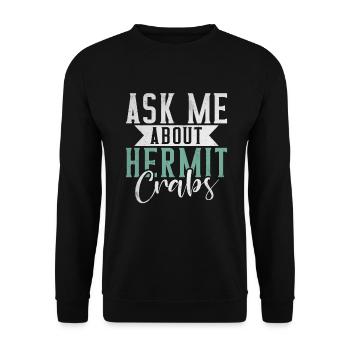Hermit Crab Gifts - Unisex Sweatshirt - black - Front - Alina (178cm) & Michal (187cm)