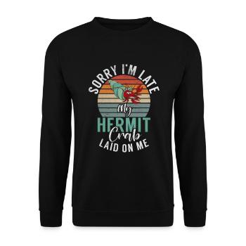 Hermit Crab Gifts - Unisex Sweatshirt - black - Front - Alina (178cm) & Michal (187cm)