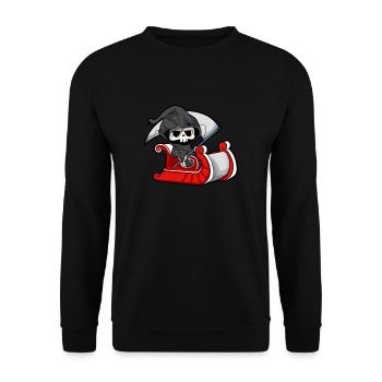 La Faucheuse - Sweat-shirt Unisexe - noir - Devant - Alina (178cm) & Michal (187cm)