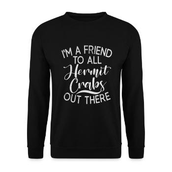 Hermit Crab Gifts - Unisex Sweatshirt - black - Front - Alina (178cm) & Michal (187cm)