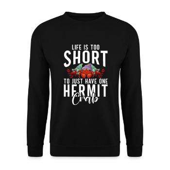 Hermit Crab Gifts - Unisex Sweatshirt - black - Front - Alina (178cm) & Michal (187cm)