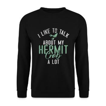 Hermit Crab Gifts - Unisex Sweatshirt - black - Front - Alina (178cm) & Michal (187cm)