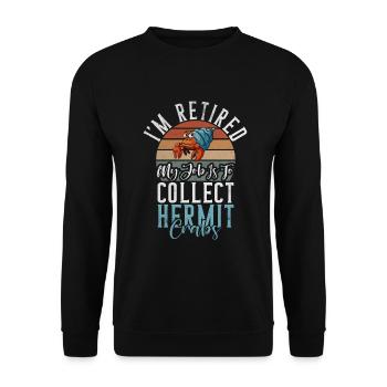 Hermit Crab Gifts - Unisex Sweatshirt - black - Front - Alina (178cm) & Michal (187cm)