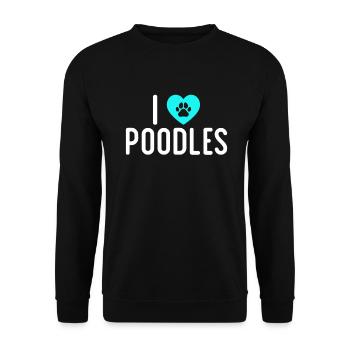 Cadeaux Caniche - Sweat-shirt Unisexe - noir - Devant - Alina (178cm) & Michal (187cm)