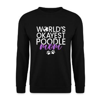 Cadeaux Caniche - Sweat-shirt Unisexe - noir - Devant - Alina (178cm) & Michal (187cm)