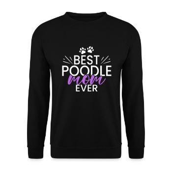 Geschenke zum Suchbegriff: "Pudel" - Unisex Pullover - Schwarz - Vorne - Alina (178cm) & Michal (187cm)