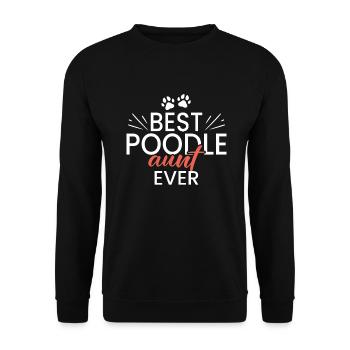 Geschenke zum Suchbegriff: "Pudel" - Unisex Pullover - Schwarz - Vorne - Alina (178cm) & Michal (187cm)