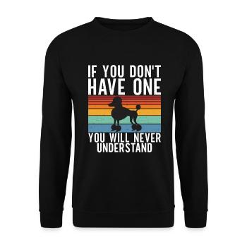 Cadeaux Caniche - Sweat-shirt Unisexe - noir - Devant - Alina (178cm) & Michal (187cm)