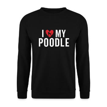 Cadeaux Caniche - Sweat-shirt Unisexe - noir - Devant - Alina (178cm) & Michal (187cm)