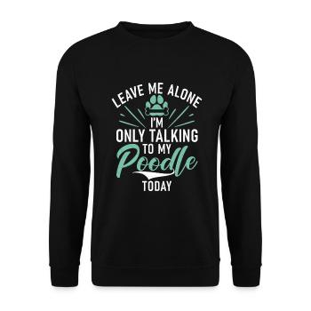 Cadeaux Caniche - Sweat-shirt Unisexe - noir - Devant - Alina (178cm) & Michal (187cm)