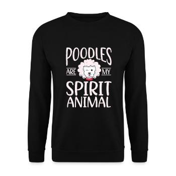 Cadeaux Caniche - Sweat-shirt Unisexe - noir - Devant - Alina (178cm) & Michal (187cm)