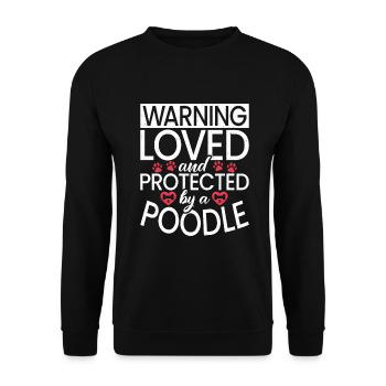 Cadeaux Caniche - Sweat-shirt Unisexe - noir - Devant - Alina (178cm) & Michal (187cm)